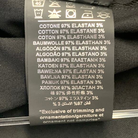 JOHN RICHMOND Size L Black Silver Cotton Blend Studded Stars Two Pockets Shirt - Picture 8 of 9